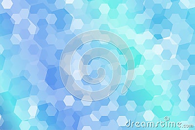 Hexagon shape abstract with light blue and light green gradient background. Vector Illustration