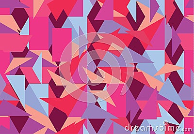Hexagon style piece seamless pattern Vector Illustration