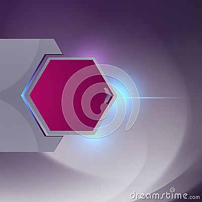 The hexagon theme for the boad case televition channel hex Vector Illustration