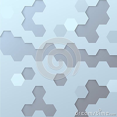 Hexagon tile background template Vector Illustration