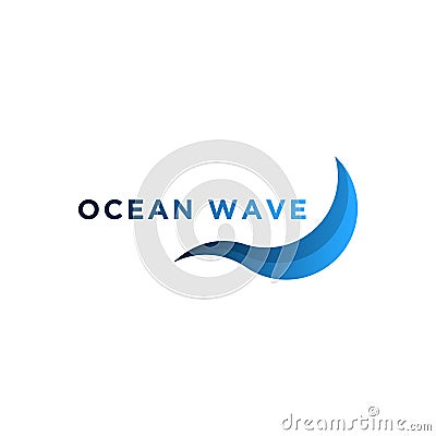 Hexagon Wave Logo concept. Creative Minimal design template Stock Photo