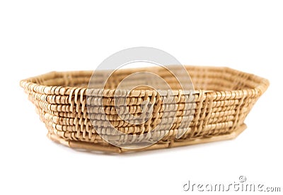 Weave basket on white background Stock Photo