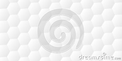 Hexagon white background. Honeycomb texture. Honey wallpaper. Hex structure. Geometric grid. Mosaic wall. Business Vector Illustration