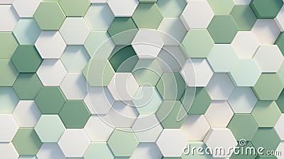 Hexagonal abstract background Cartoon Illustration