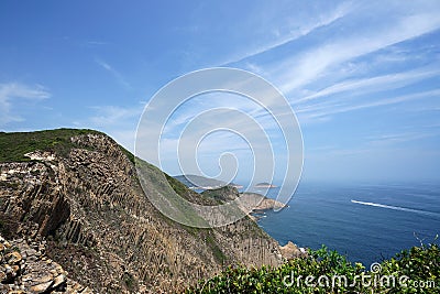 Hexagonal Columns in Hong Kong 2 Stock Photo