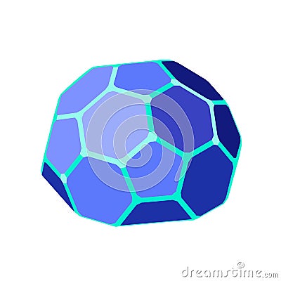 Hexagonal geodesic dome. Isometric illustration Vector Illustration