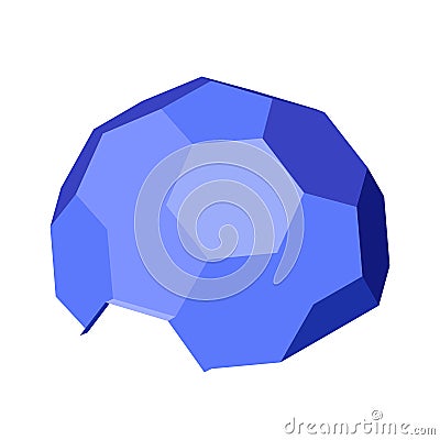Hexagonal geodesic dome. Isometric illustration Vector Illustration