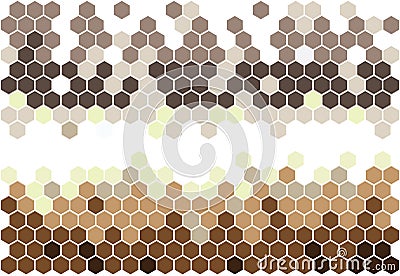 Hexagonal mosaic Vector Illustration