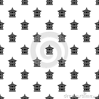 Hexagonal pavilion pattern, simple style Vector Illustration