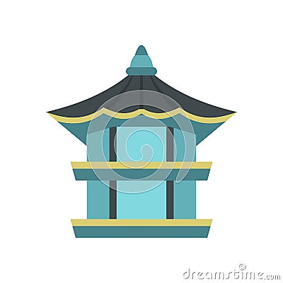 Hexagonal pavilion , South Korea icon Vector Illustration