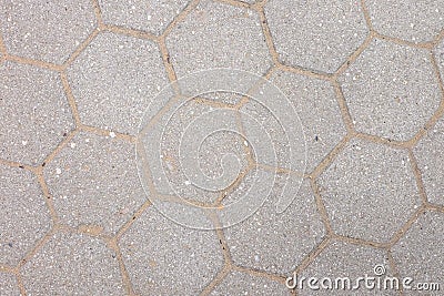 Hexagonal paving blocks pattern and texture background Stock Photo