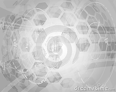 Abstract science vector background with hexagons. Vector Illustration