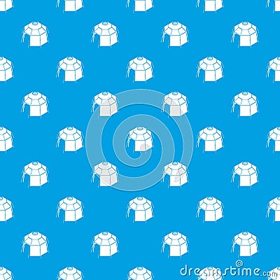 Hexagonal tent pattern vector seamless blue Vector Illustration