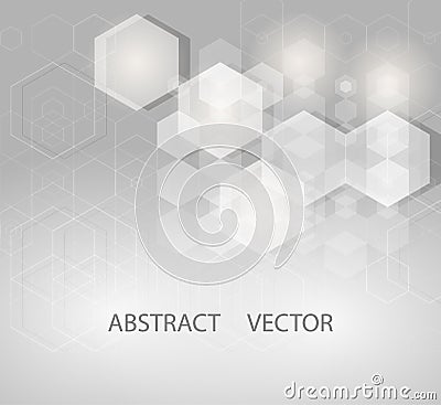 Hexagons background abstract science design vector illustration Vector Illustration