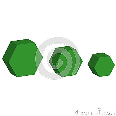 Hexagons geometric shapes volumetric. Vector illustration. Vector Illustration