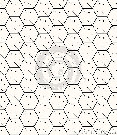 Hexagons gray simple seamless pattern Stock Photo