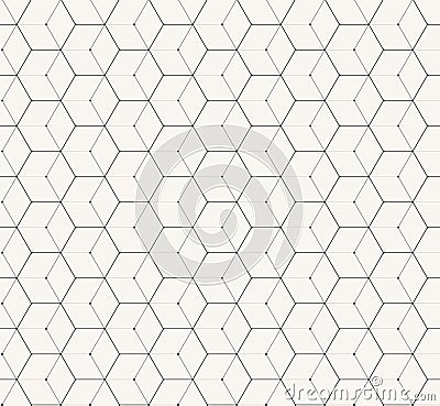 Hexagons gray vector simple seamless pattern Vector Illustration