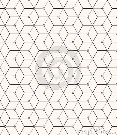Hexagons gray vector simple seamless pattern Vector Illustration