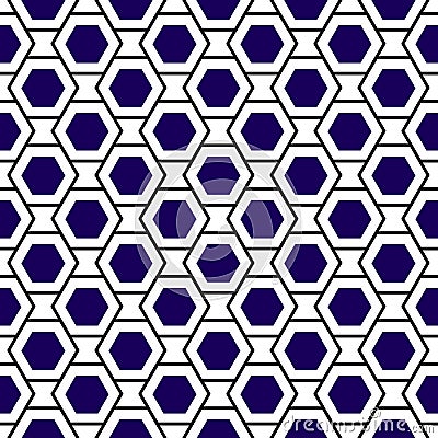 Hexagons grid geometric seamless background Stock Photo