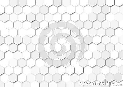 Vector Grey Hexagons Texture for Abstract Background Stock Photo