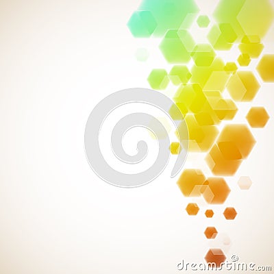 Hexagons shapes background Vector Illustration