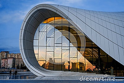 Heydar Aliyev Center fragment Editorial Stock Photo