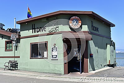 HI Dive bar and restaurant on the Embarcadero, 1. Editorial Stock Photo