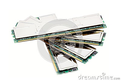 Hi-End Computer Memory Modules (isolated on white) Stock Photo