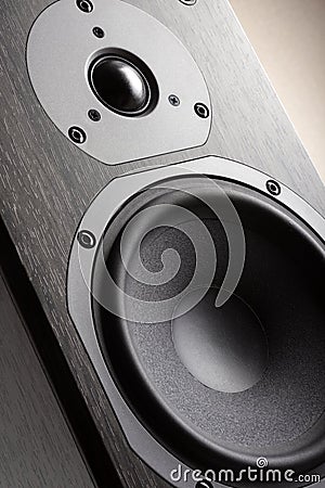 Hi-Fi Acoustic System Close-up Stock Photo