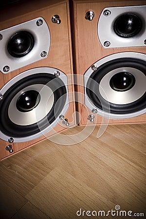 Hi-Fi Speakers Stock Photo