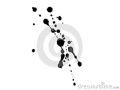 Grunge splatter drips 15 Vector Illustration