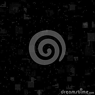 Hi-Res Black and White Grid patterns with basic shapes, dots, rectangles and triangles Stock Photo
