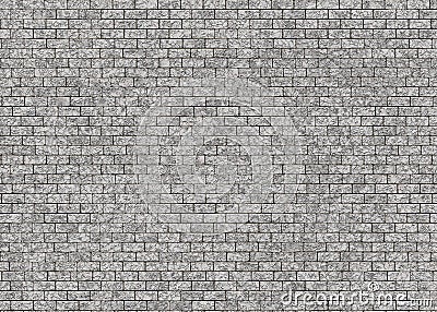 Hi-res grey small brick wall pattern Stock Photo