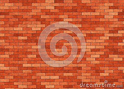 Hi-res red small brick wall pattern Stock Photo