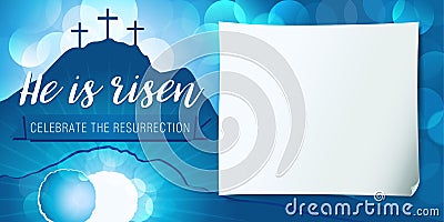 Hi is risen holy week poster Vector Illustration