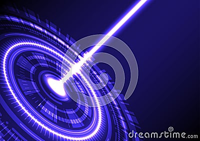 Hi-tech Background with blue sphere Vector Illustration