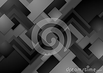 Hi-tech dark grey corporate abstract background Vector Illustration