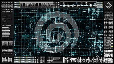 Hi-Tech digital technology communication and connection with Futuristic user interface head up display. Earth element furnished by Stock Photo