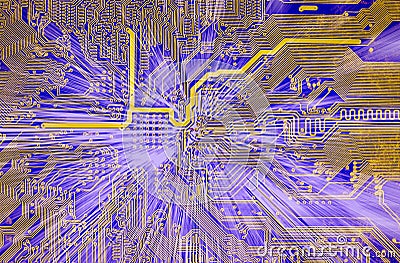 Hi-tech electronic abstract background Stock Photo