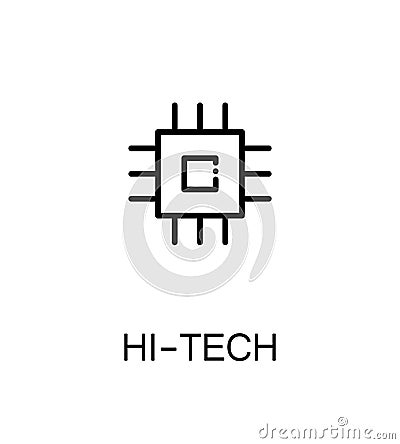 Hi-tech flat icon Vector Illustration