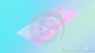 Hi Tech Vaccination Patch Close Up. Transdermal Vaccination: A Futuristic Method Using a Transparent Patch with Micro Stock Photo