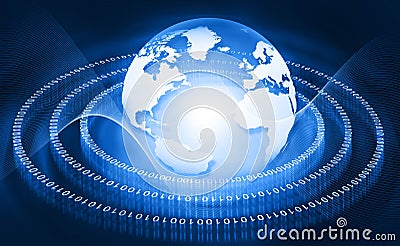 Hi-tech world technological background Stock Photo