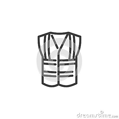 Hi Vis Vest line icon Vector Illustration