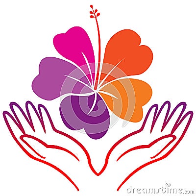 Hibiscus flower Vector Illustration