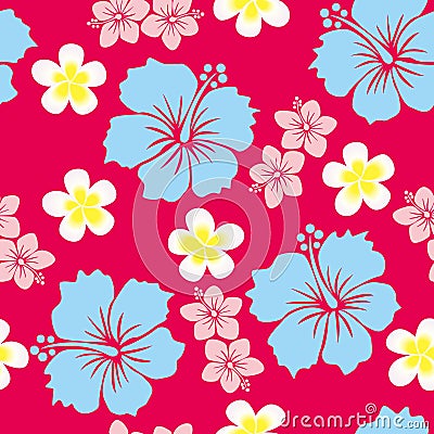 Hibiscus pattern Vector Illustration