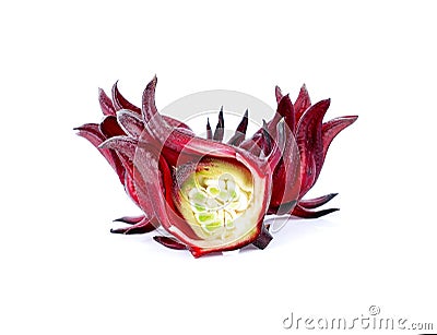 Hibiscus sabdariffa or roselle fruits Stock Photo