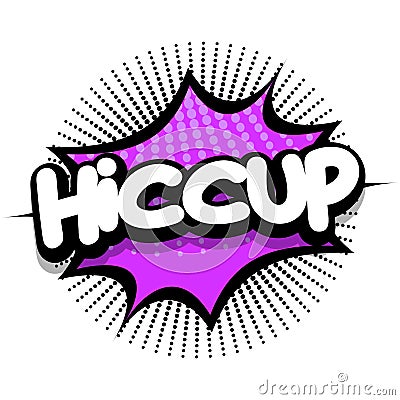 hiccup Comic book explosion bubble vector illustration Vector Illustration