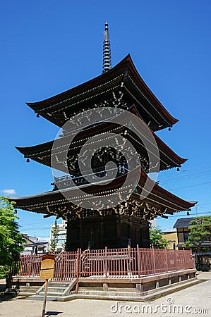 Hida Kokubunji Temple in Takayama, Japan Stock Photo