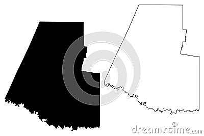 Hidalgo County, Texas Counties in Texas, United States of America,USA, U.S., US map vector illustration, scribble sketch Hidalgo Vector Illustration