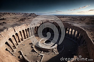 Ruins of Ancient Alien City Stock Photo